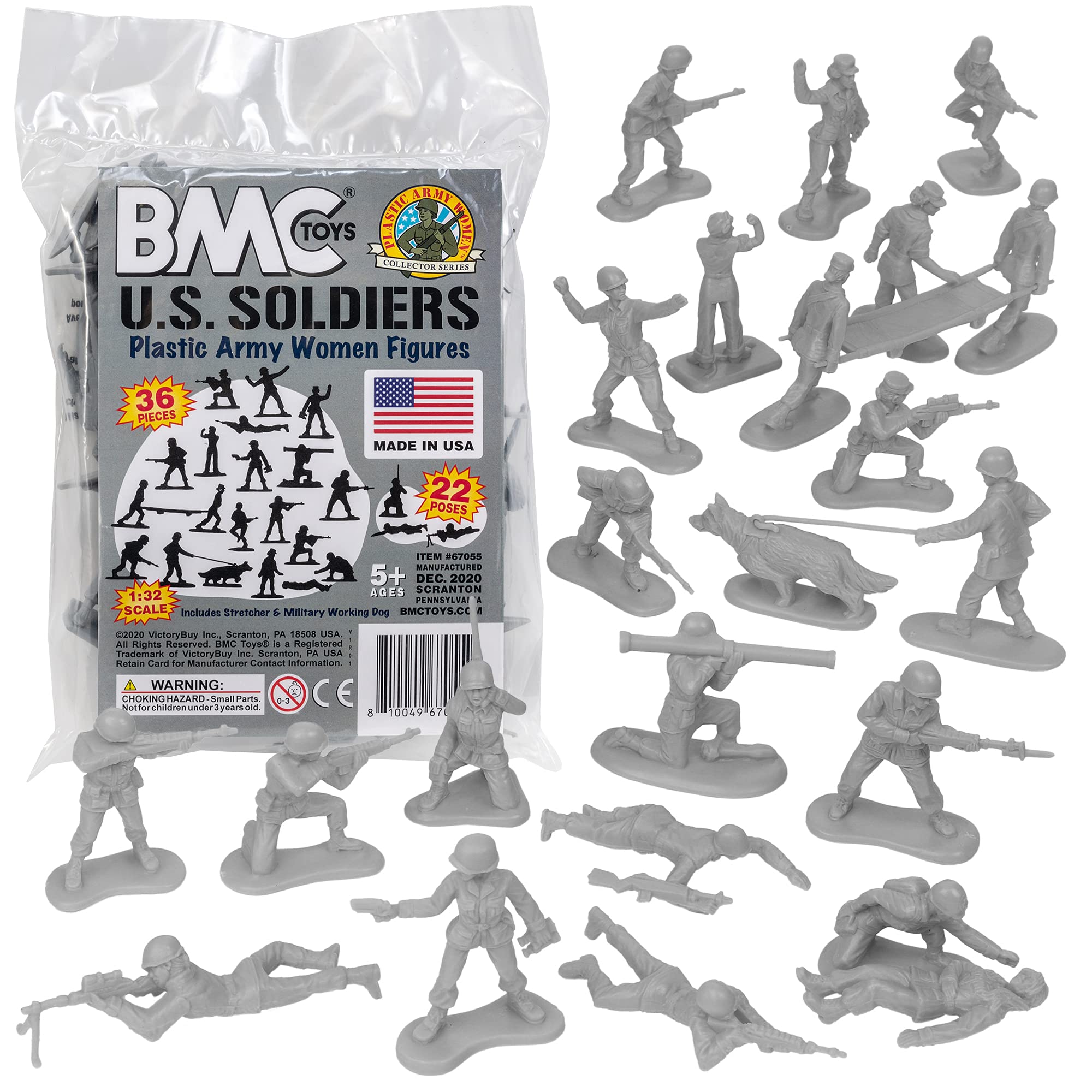 Foto 1 | Figuras De Soldado De Plastic Army Bmc Para Mujer, 36 Unidades, Color Gris - Venta Internacional.