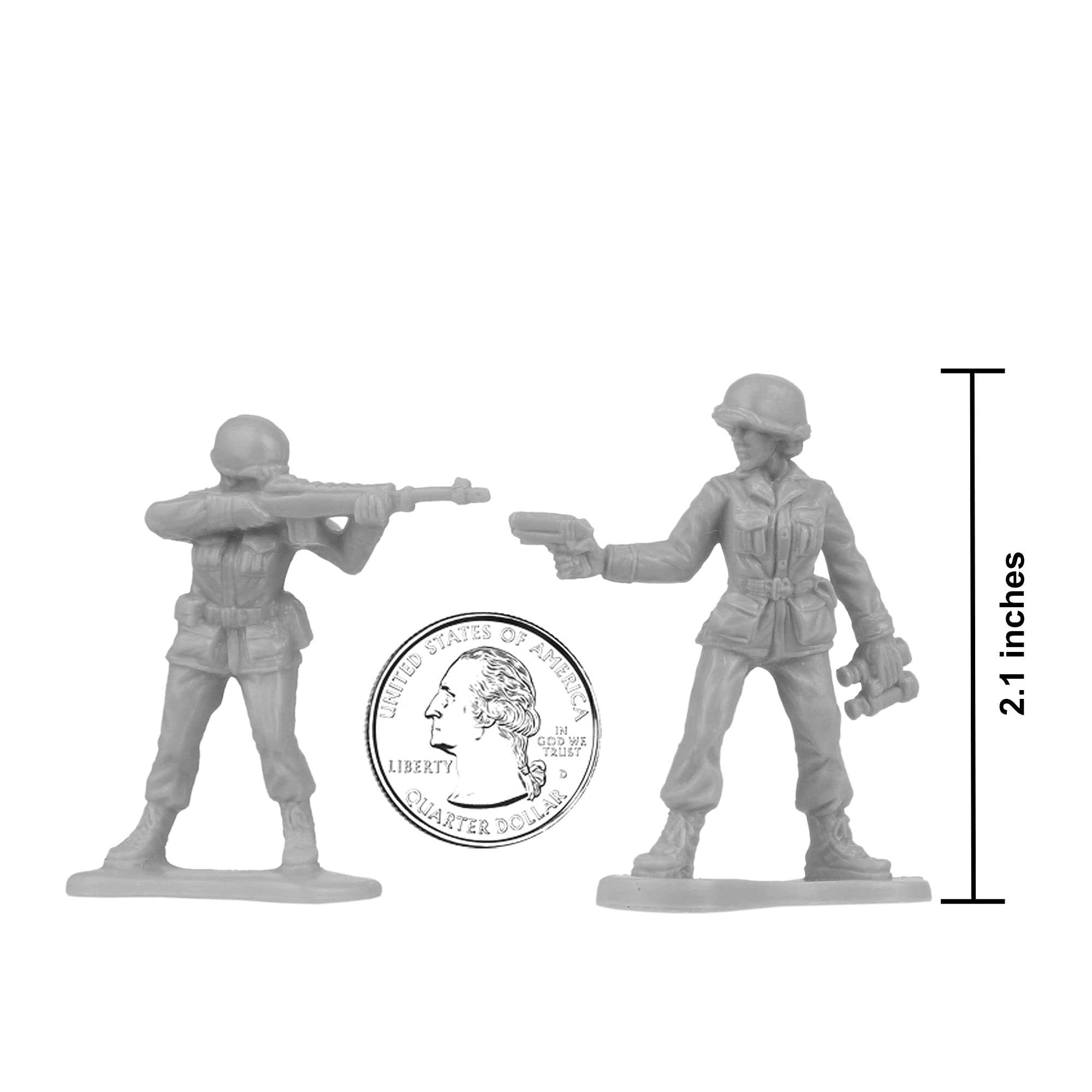 Foto 2 | Figuras De Soldado De Plastic Army Bmc Para Mujer, 36 Unidades, Color Gris - Venta Internacional.