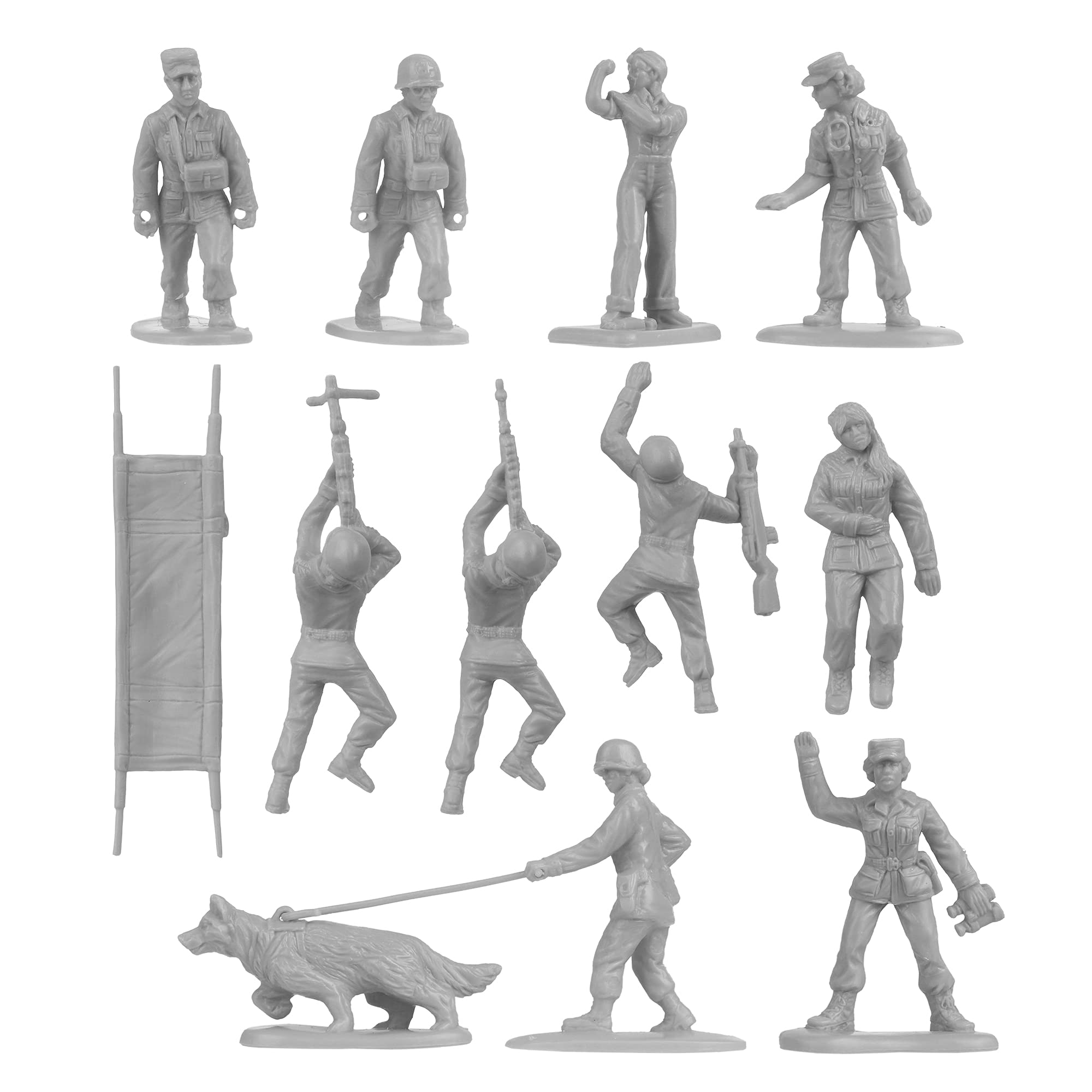 Foto 4 | Figuras De Soldado De Plastic Army Bmc Para Mujer, 36 Unidades, Color Gris - Venta Internacional.