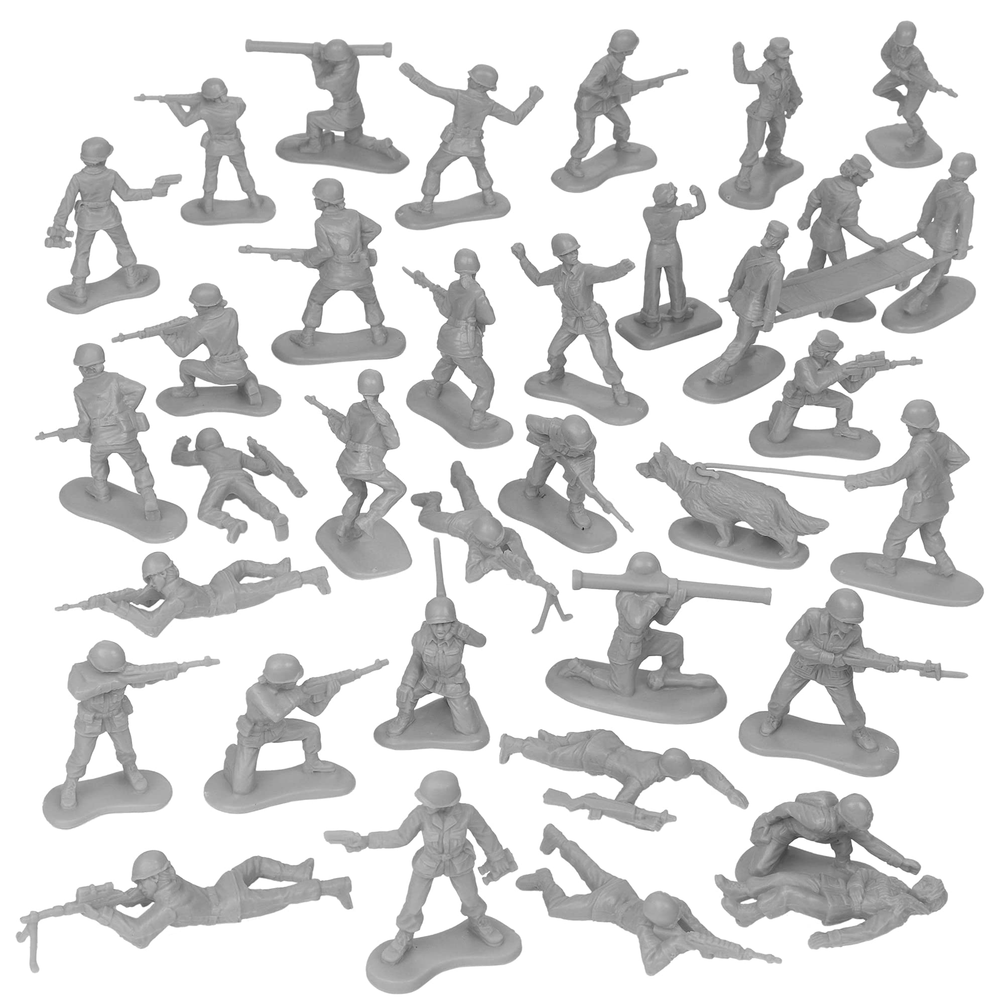 Foto 5 | Figuras De Soldado De Plastic Army Bmc Para Mujer, 36 Unidades, Color Gris - Venta Internacional.