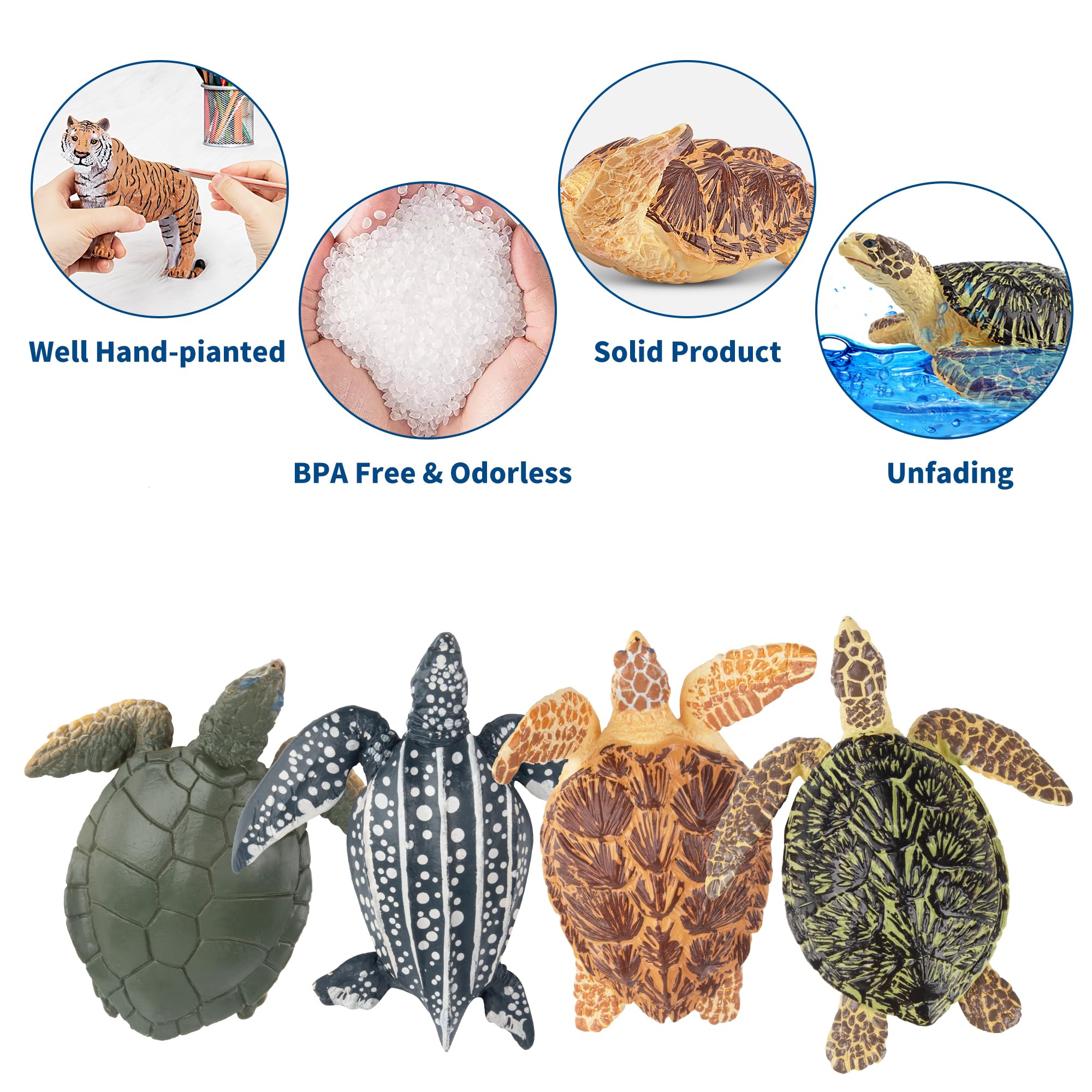 Foto 4 pulgar | Figuras De Animales Toymany Sea Turtle, 6 Unidades, Para Niños Mayores De 3 Años - Venta Internacional.