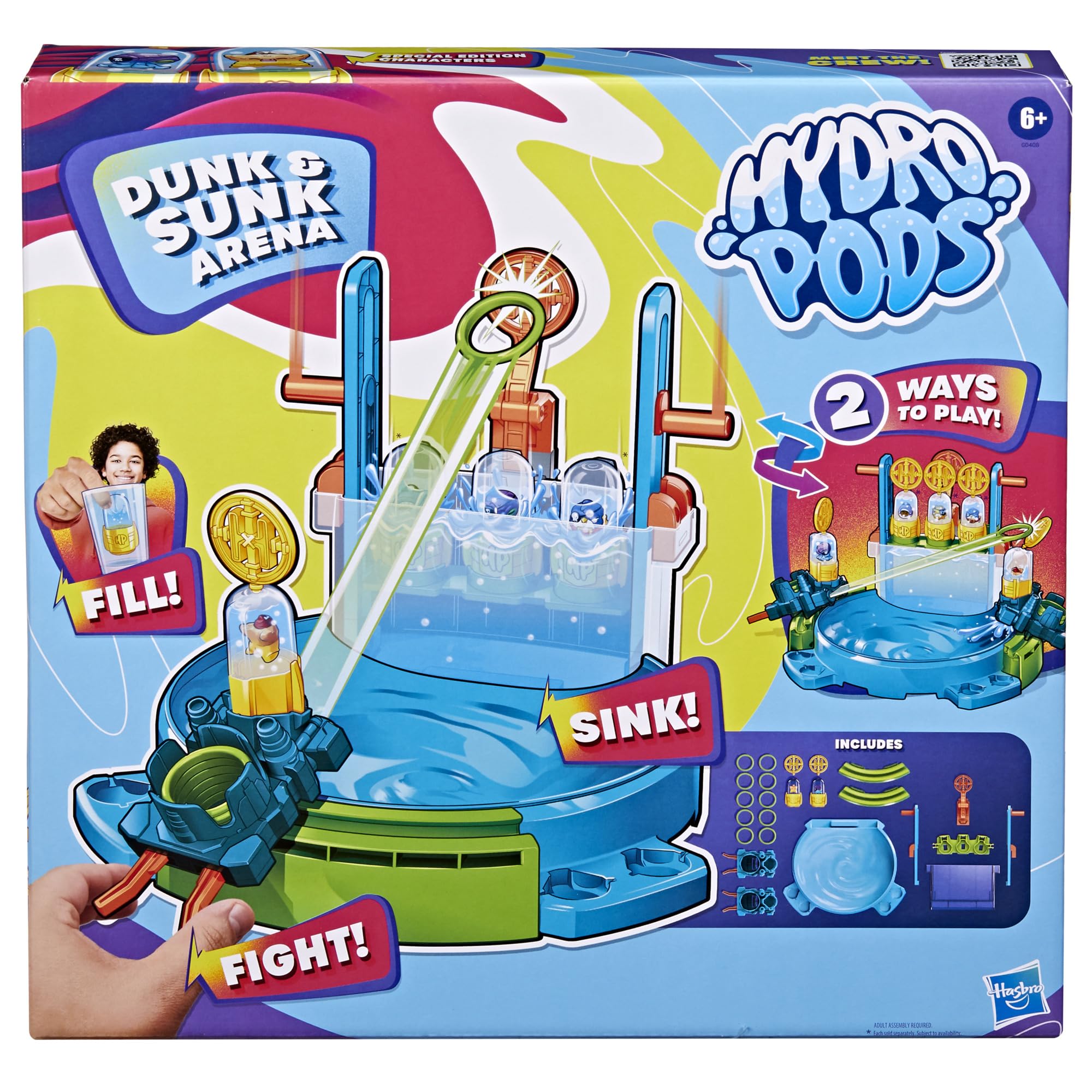 Foto 2 | Juguete De Combate Hasbro Hydro Pods Dunk & Sunk Arena Con Tanque De Mates - Venta Internacional.
