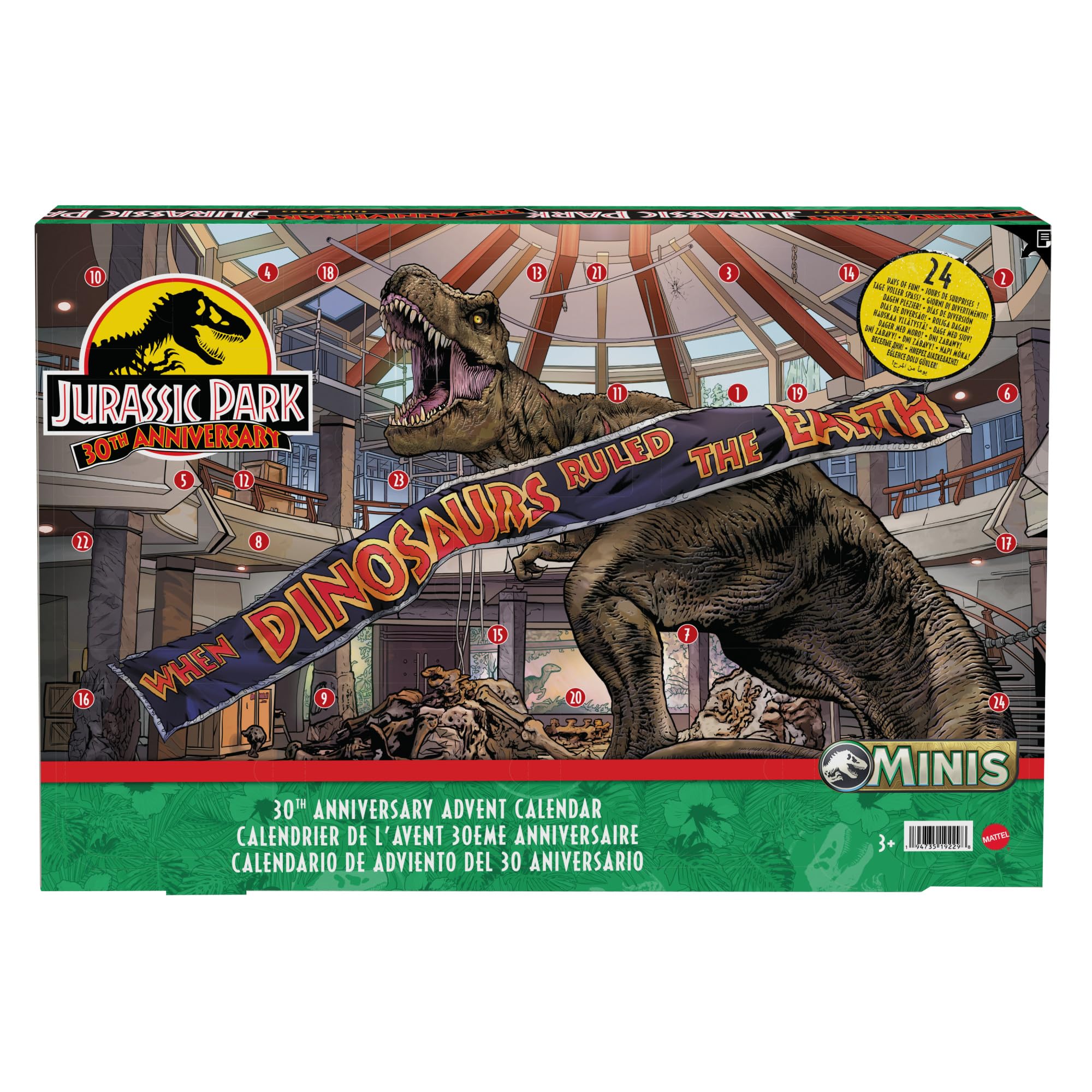 Foto 2 pulgar | Calendario De Adviento Mattel Jurassic World Con 24 Sorpresas Para Niños Mayores De 4 Años - Venta Internacional.