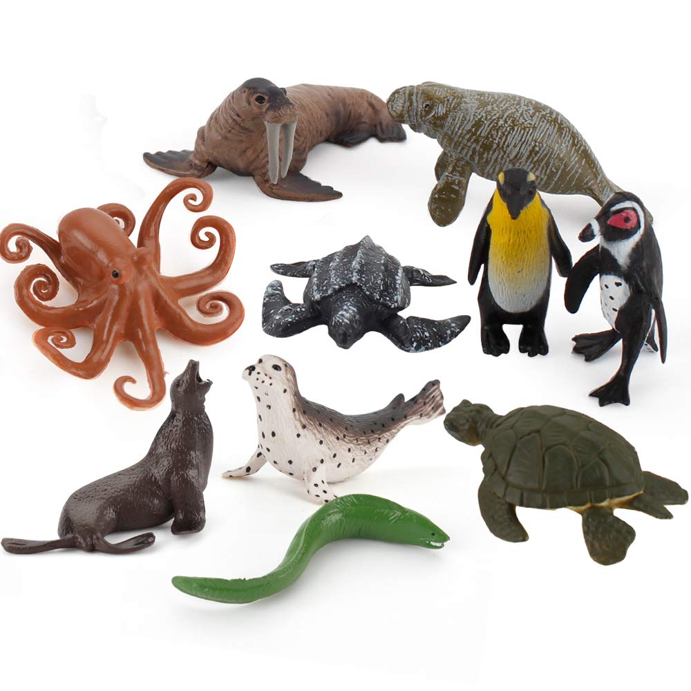 Foto 2 | Mini Set De Figuras De Animales Marinos, Marinos Y Oceánicos, 10 Unidades Para Niños - Venta Internacional.