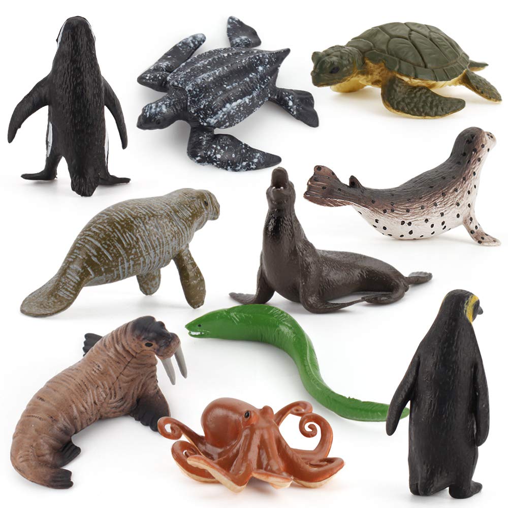 Foto 3 | Mini Set De Figuras De Animales Marinos, Marinos Y Oceánicos, 10 Unidades Para Niños - Venta Internacional.