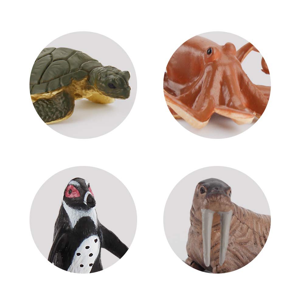 Foto 4 | Mini Set De Figuras De Animales Marinos, Marinos Y Oceánicos, 10 Unidades Para Niños - Venta Internacional.