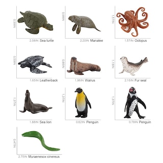 Foto 5 | Mini Set De Figuras De Animales Marinos, Marinos Y Oceánicos, 10 Unidades Para Niños - Venta Internacional.