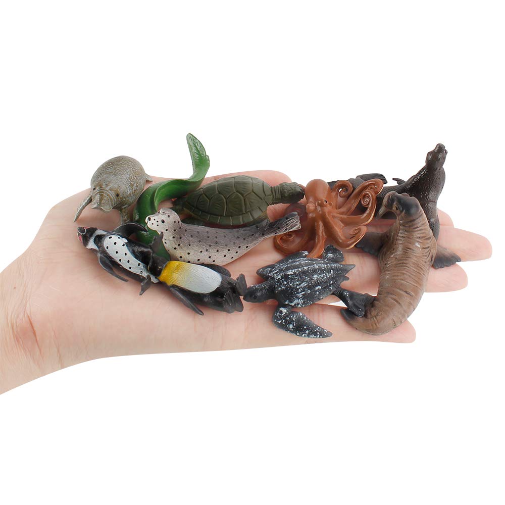 Foto 7 pulgar | Mini Set De Figuras De Animales Marinos, Marinos Y Oceánicos, 10 Unidades Para Niños - Venta Internacional.