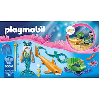 Foto 4 | Juguete Playmobil Mermaid King Of The Sea Con Carruaje De Tiburones - Venta Internacional.