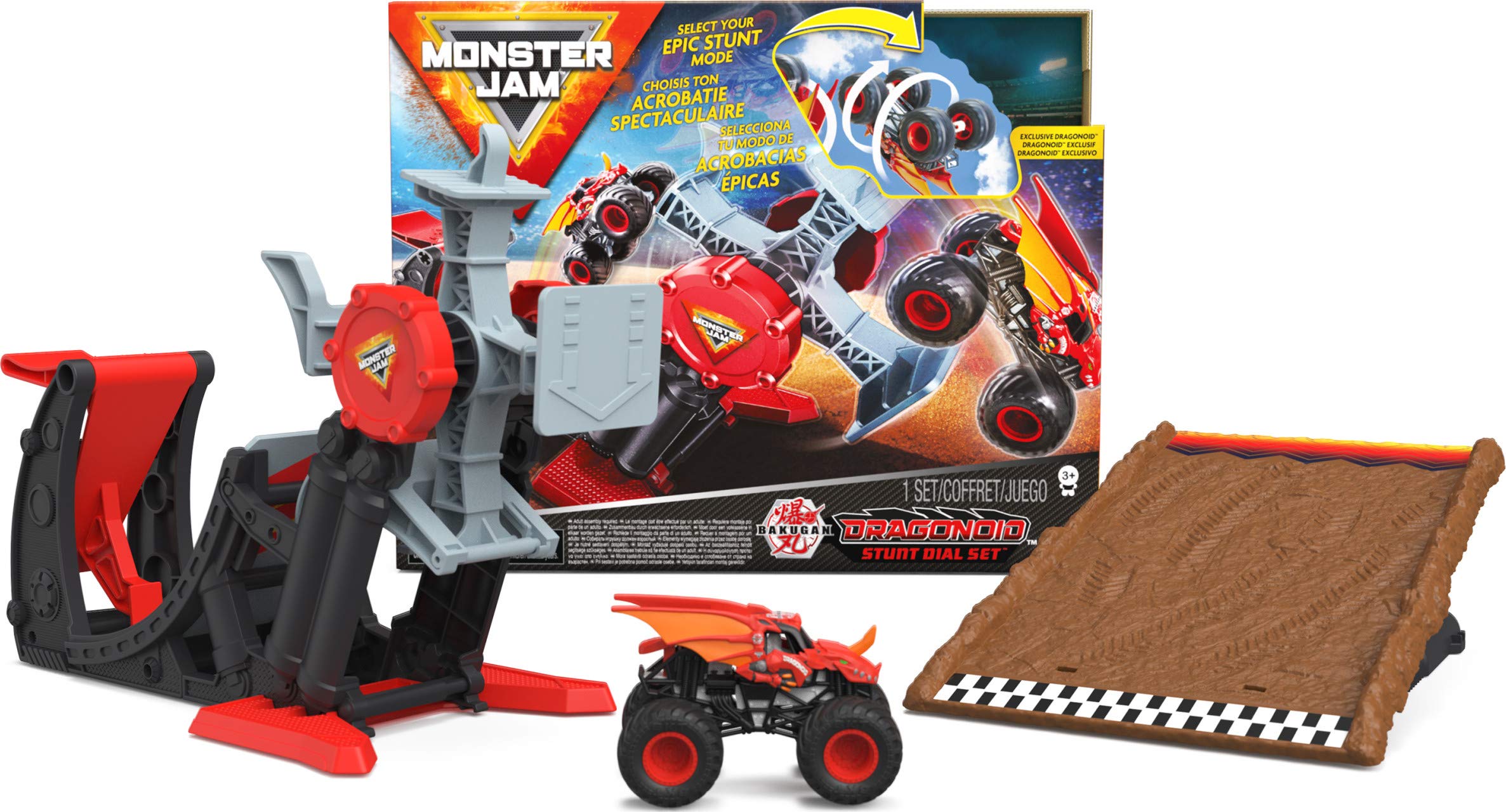 Foto 7 | Disal Acrobático Playset Monster Jam Bakugan Dragonoid Con Camión - Venta Internacional.
