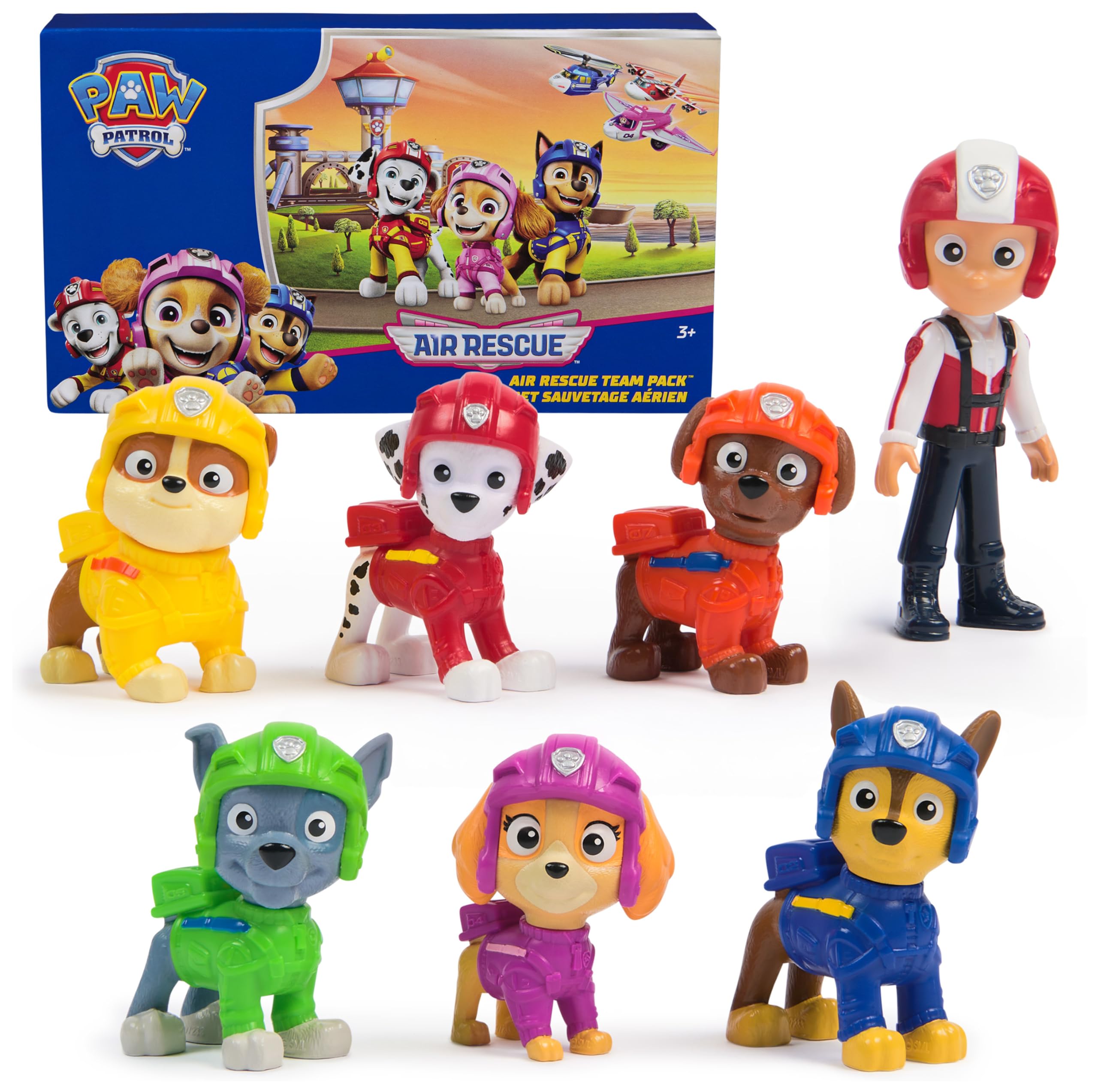 Foto 2 pulgar | Paquete De Regalo De Figuras De Juguete Paw Patrol Air Rescue 7 Figuras - Venta Internacional.