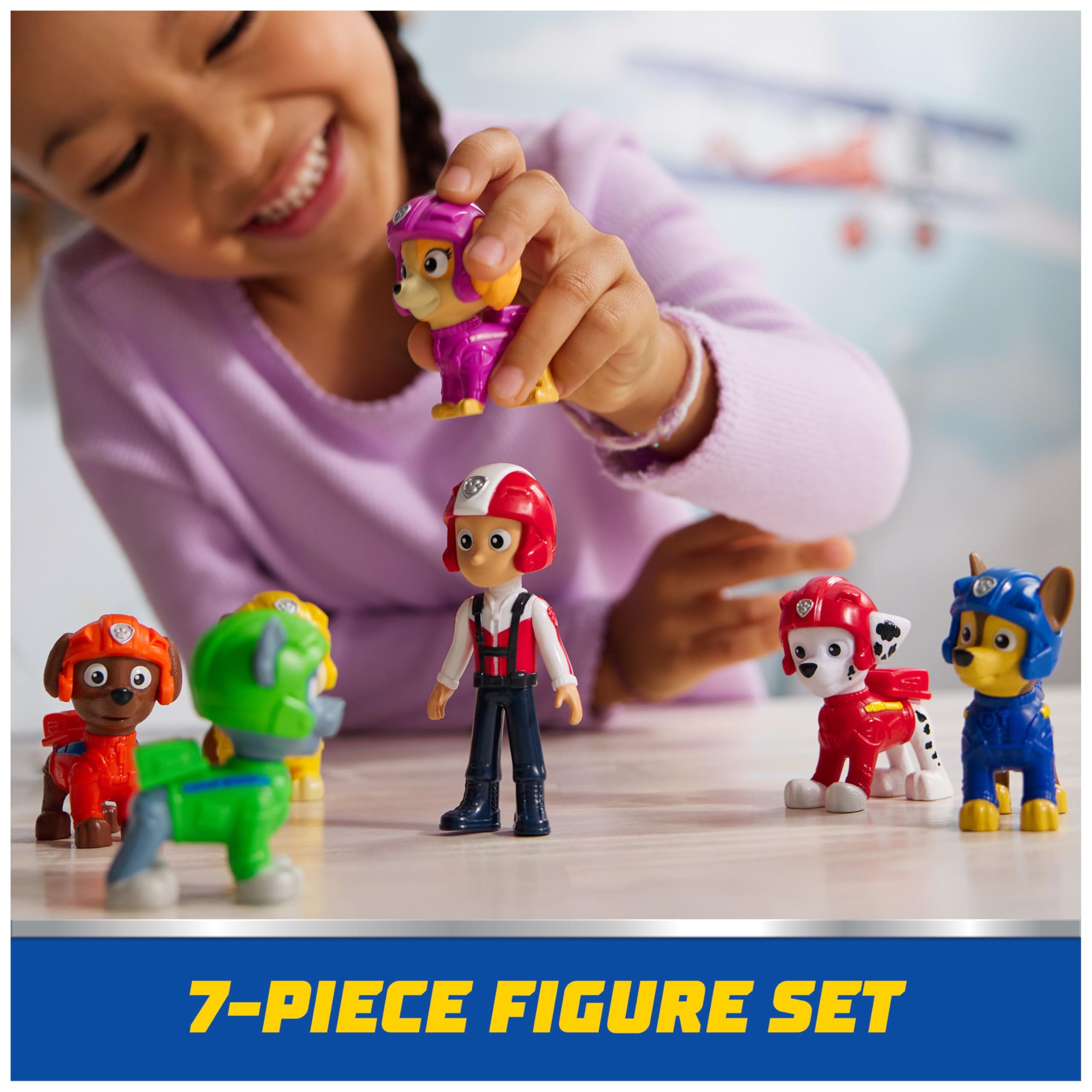 Foto 5 pulgar | Paquete De Regalo De Figuras De Juguete Paw Patrol Air Rescue 7 Figuras - Venta Internacional.