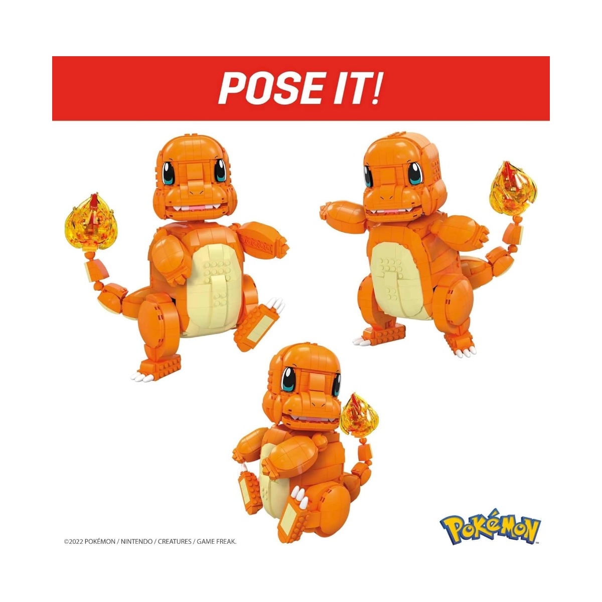 Foto 6 pulgar | Mega Construx Pokemon Jumbo Charmander 750 Piezas Mattel Hhl13