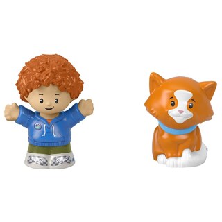 Foto 1 | Paquete De Figuras De Juguete Mattel F-price Story Starter Con Pelo Rojo Rizado Para Niño Y Gato Naranja - Venta