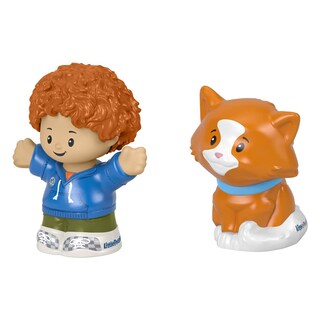 Foto 2 | Paquete De Figuras De Juguete Mattel F-price Story Starter Con Pelo Rojo Rizado Para Niño Y Gato Naranja - Venta