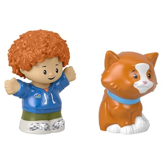 Foto 3 | Paquete De Figuras De Juguete Mattel F-price Story Starter Con Pelo Rojo Rizado Para Niño Y Gato Naranja - Venta
