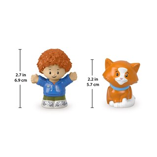 Foto 5 | Paquete De Figuras De Juguete Mattel F-price Story Starter Con Pelo Rojo Rizado Para Niño Y Gato Naranja - Venta