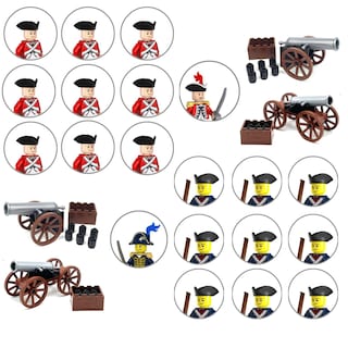 Foto 1 | Set De Minisoldados De La Guerra De La Revolución, 24 Unidades, Abrigos Rojos Contra Azules - Venta Internacional.