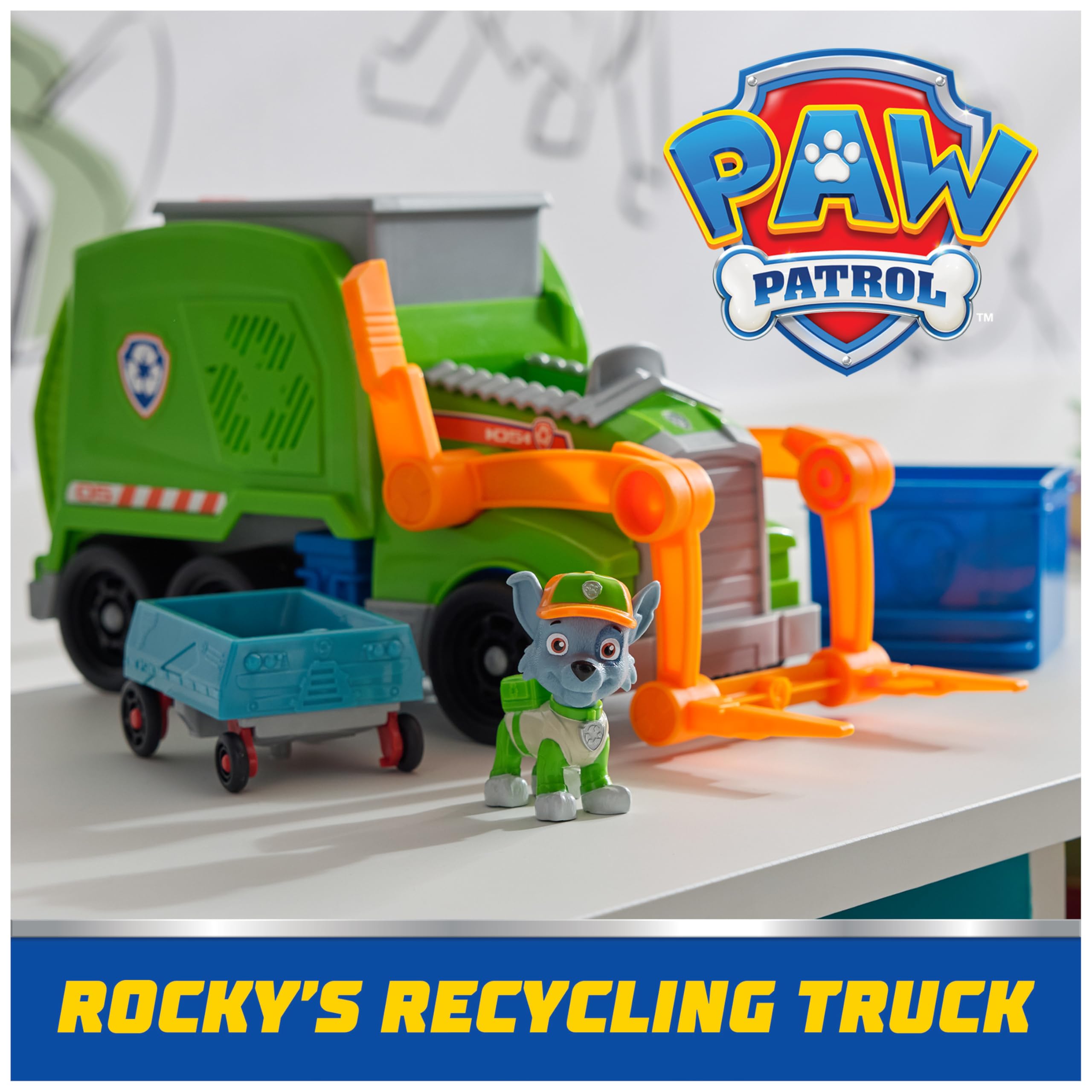 Foto 3 pulgar | Camión de Reciclaje Paw Patrol Crush N' Roll con Rocky - Venta Internacional