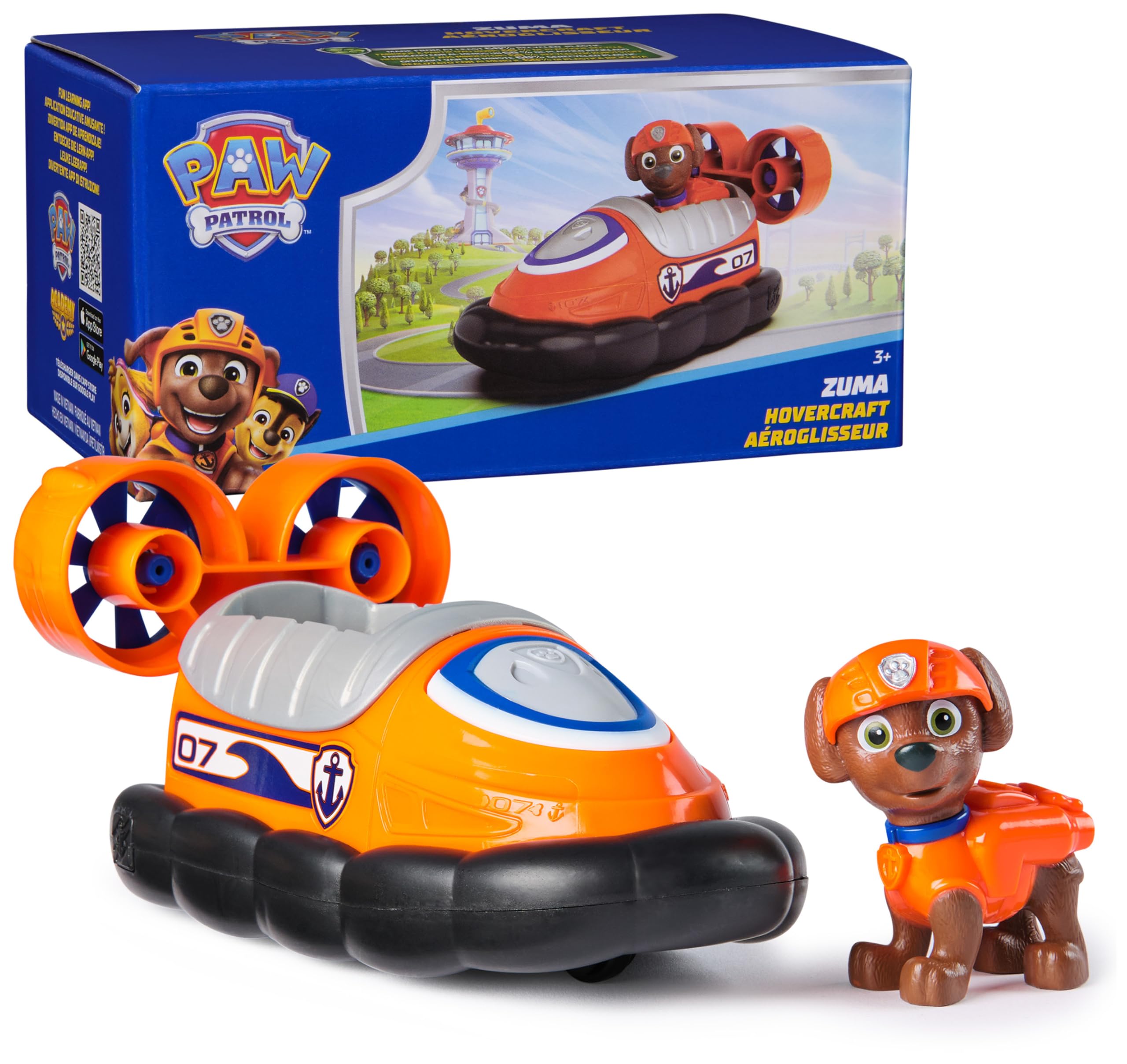 Vehículo de Juguete Paw Patrol Zuma's Hovercraft con Figura de Acción - Venta Internacional