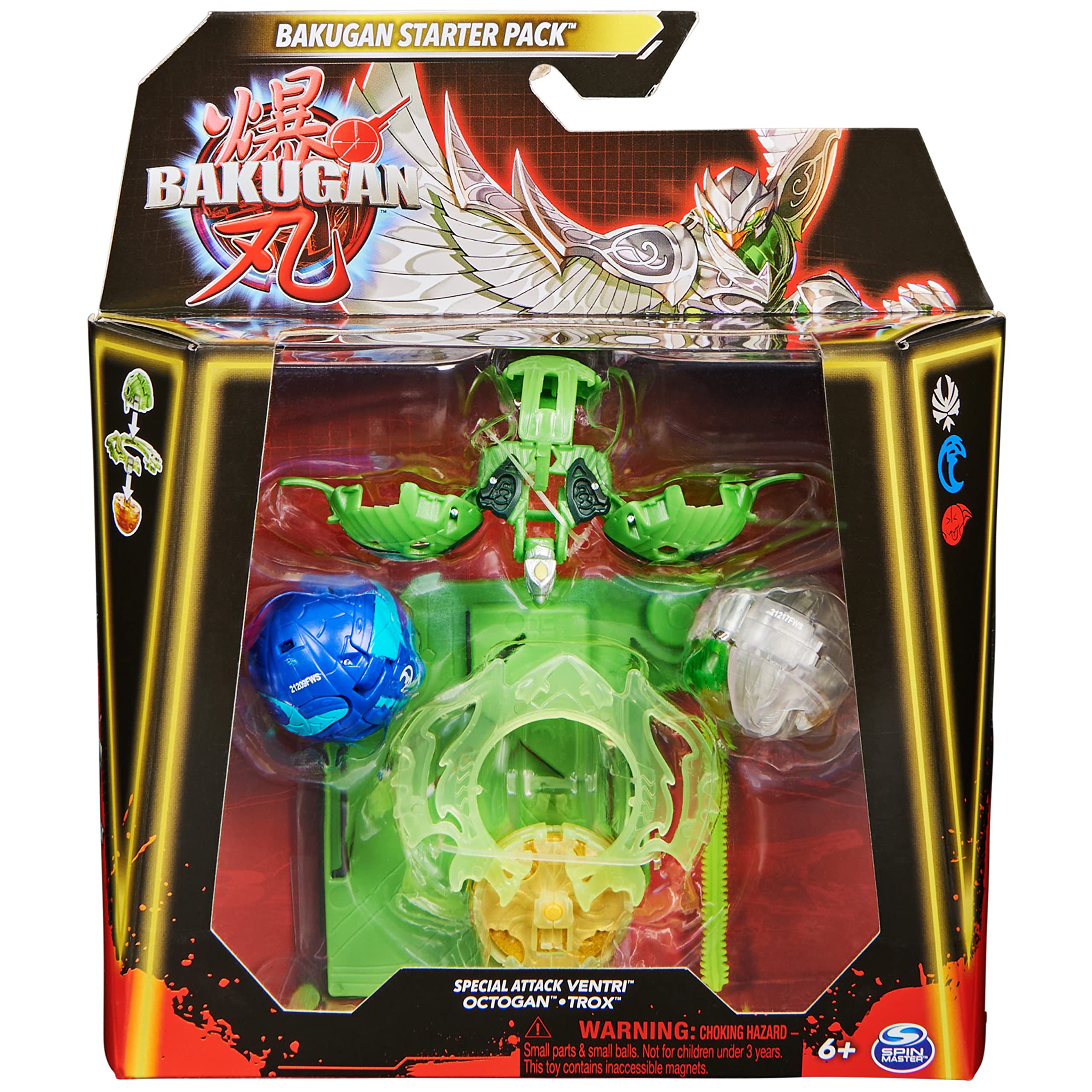 Foto 2 pulgar | Action Figures Bakugan Starter, Paquete De 3 Unidades Con Cartas Coleccionables Para Más De 6 - Venta Internacional.