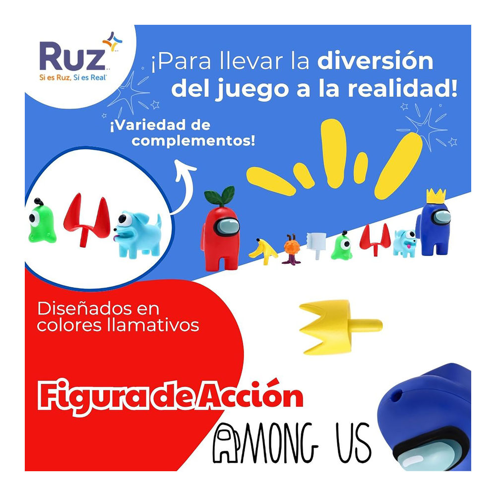 Foto 4 | Set De Mini Figuras Ruz Among Us Con Accesorios (6cm)