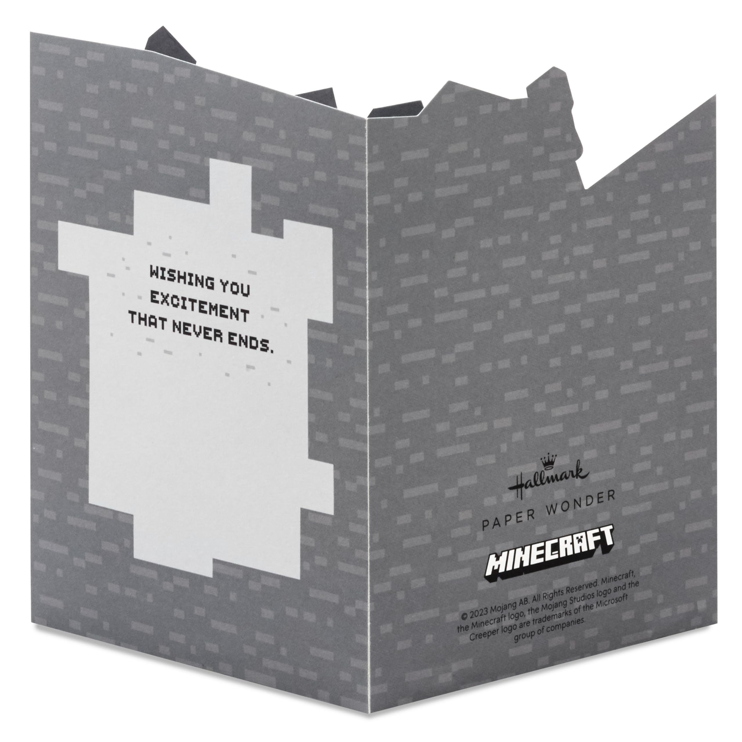 Foto 3 pulgar | Tarjeta Desplegable Hallmark Paper Wonder Minecraft Para Niños/jugadores - Venta Internacional.
