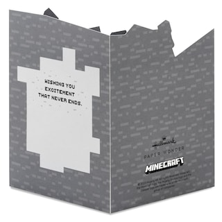 Foto 2 | Tarjeta Desplegable Hallmark Paper Wonder Minecraft Para Niños/jugadores - Venta Internacional.