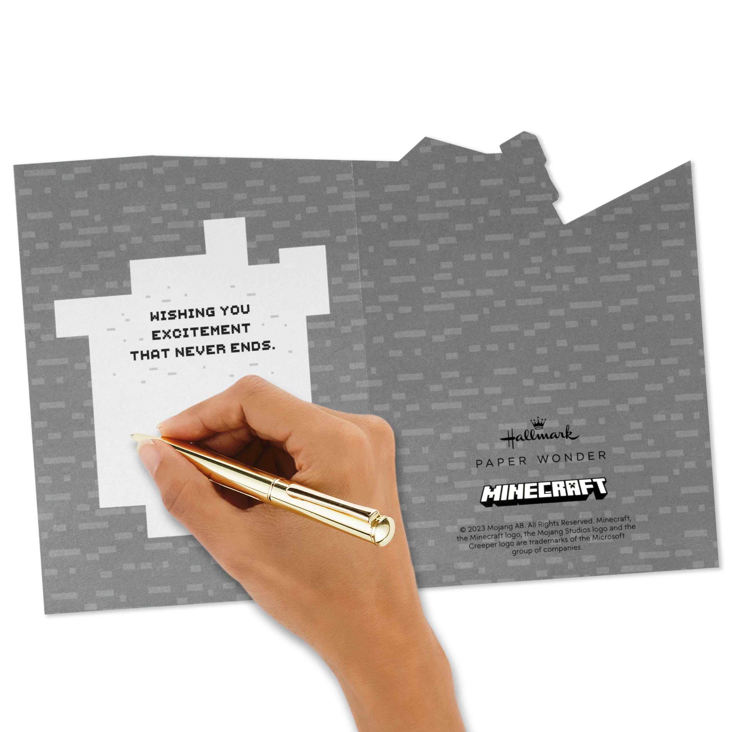 Foto 6 pulgar | Tarjeta Desplegable Hallmark Paper Wonder Minecraft Para Niños/jugadores - Venta Internacional.