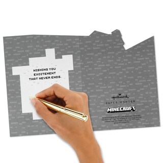 Foto 5 | Tarjeta Desplegable Hallmark Paper Wonder Minecraft Para Niños/jugadores - Venta Internacional.