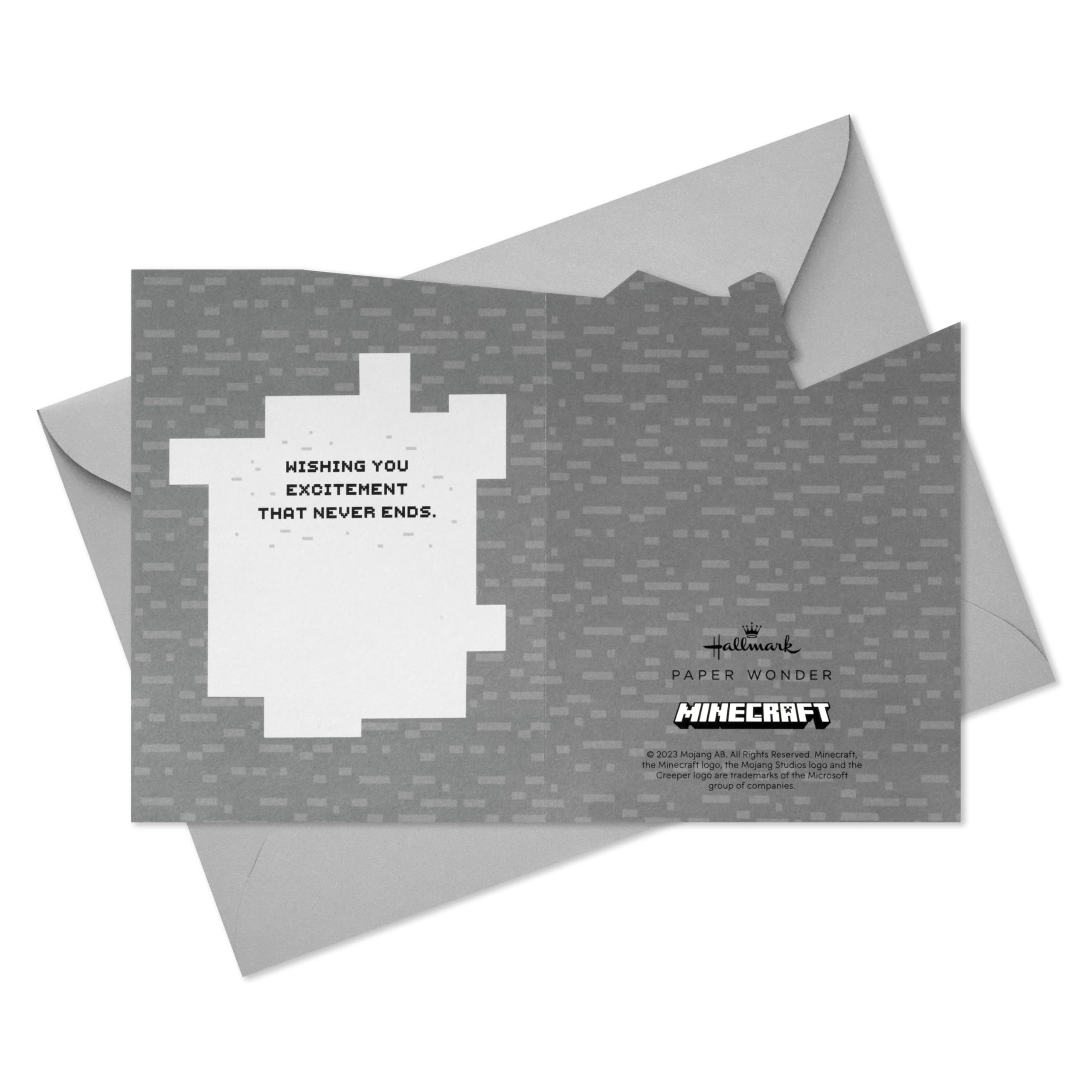 Foto 6 | Tarjeta Desplegable Hallmark Paper Wonder Minecraft Para Niños/jugadores - Venta Internacional.