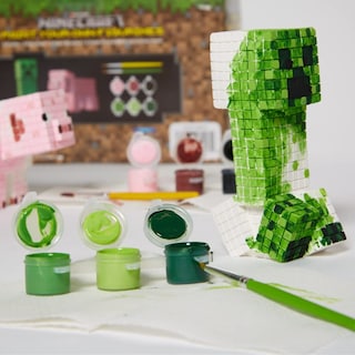 Foto 4 | Set Pinta Tus Propias Figuras Minecraft Reuben Creeper - Venta Internacional.