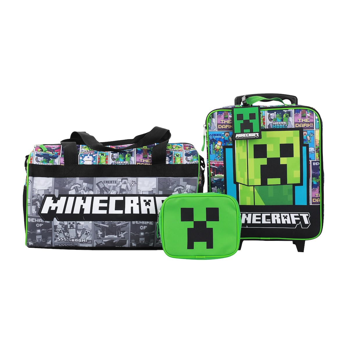 Foto 2 pulgar | Set De Viaje Bioworld Minecraft Creeper Youth, 4 Piezas, 14 Pulgadas - Venta Internacional.