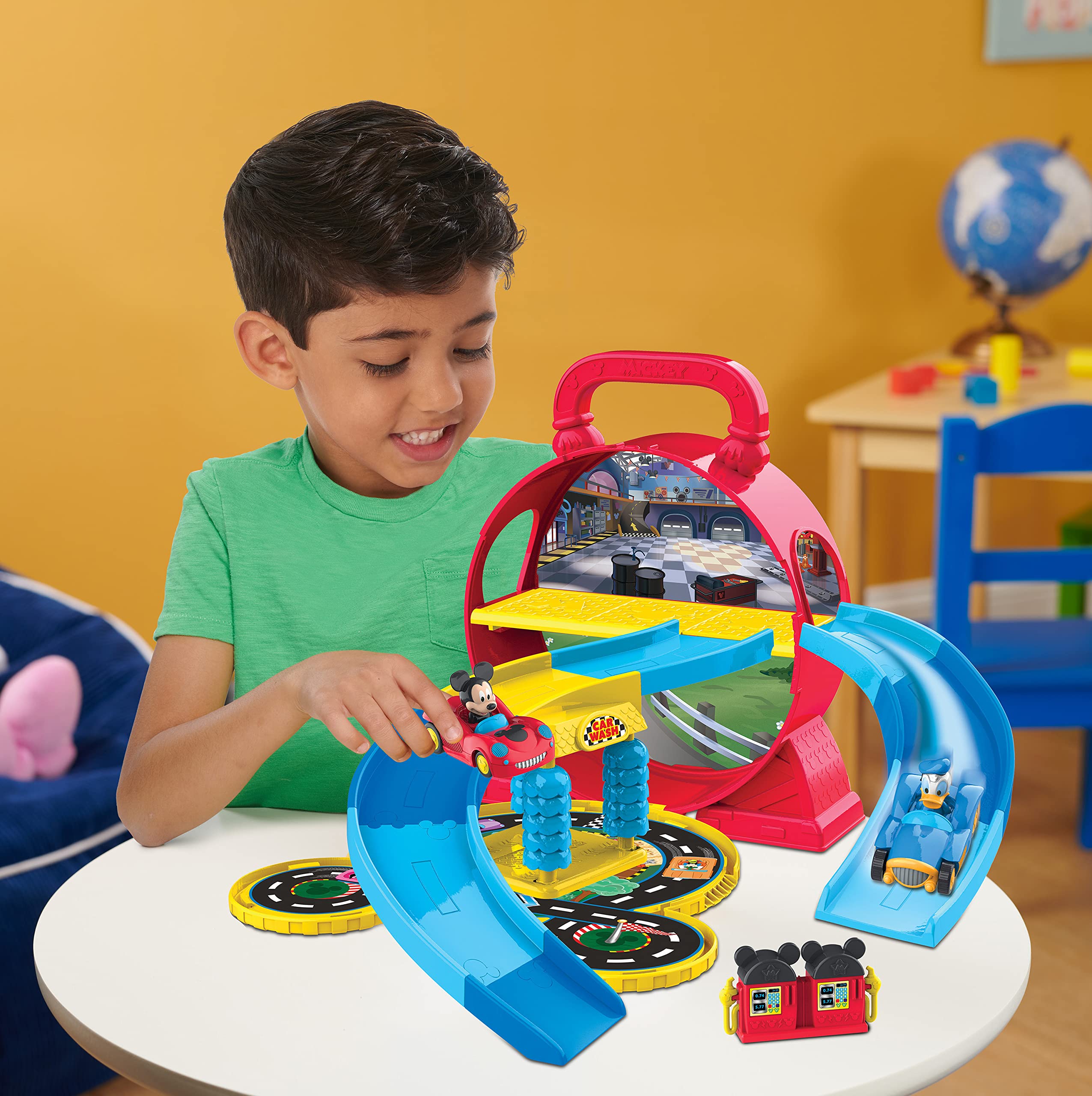 Foto 2 | Playset Disney Junior De Mickey Mouse Stow 'n Go Garage Con 2 Coches - Venta Internacional.