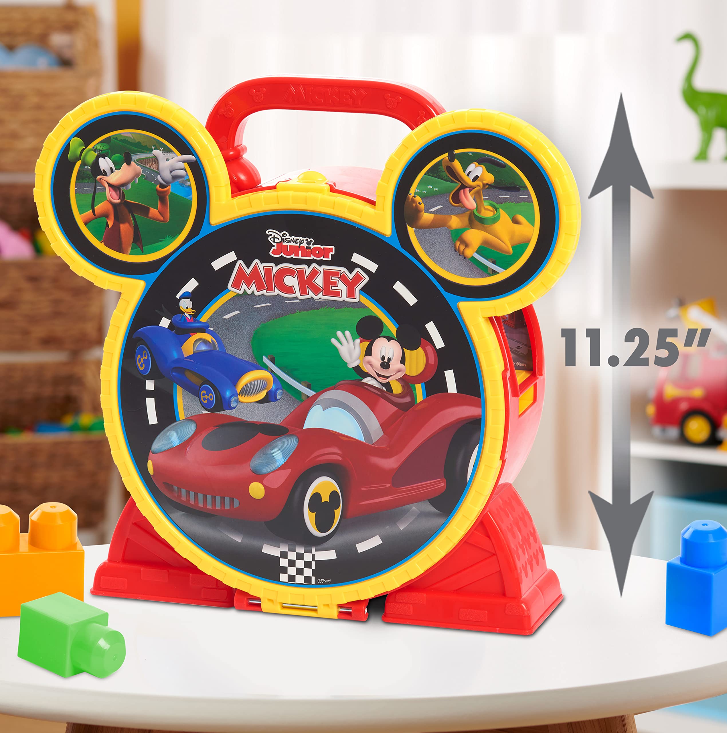 Foto 4 pulgar | Playset Disney Junior De Mickey Mouse Stow 'n Go Garage Con 2 Coches - Venta Internacional.