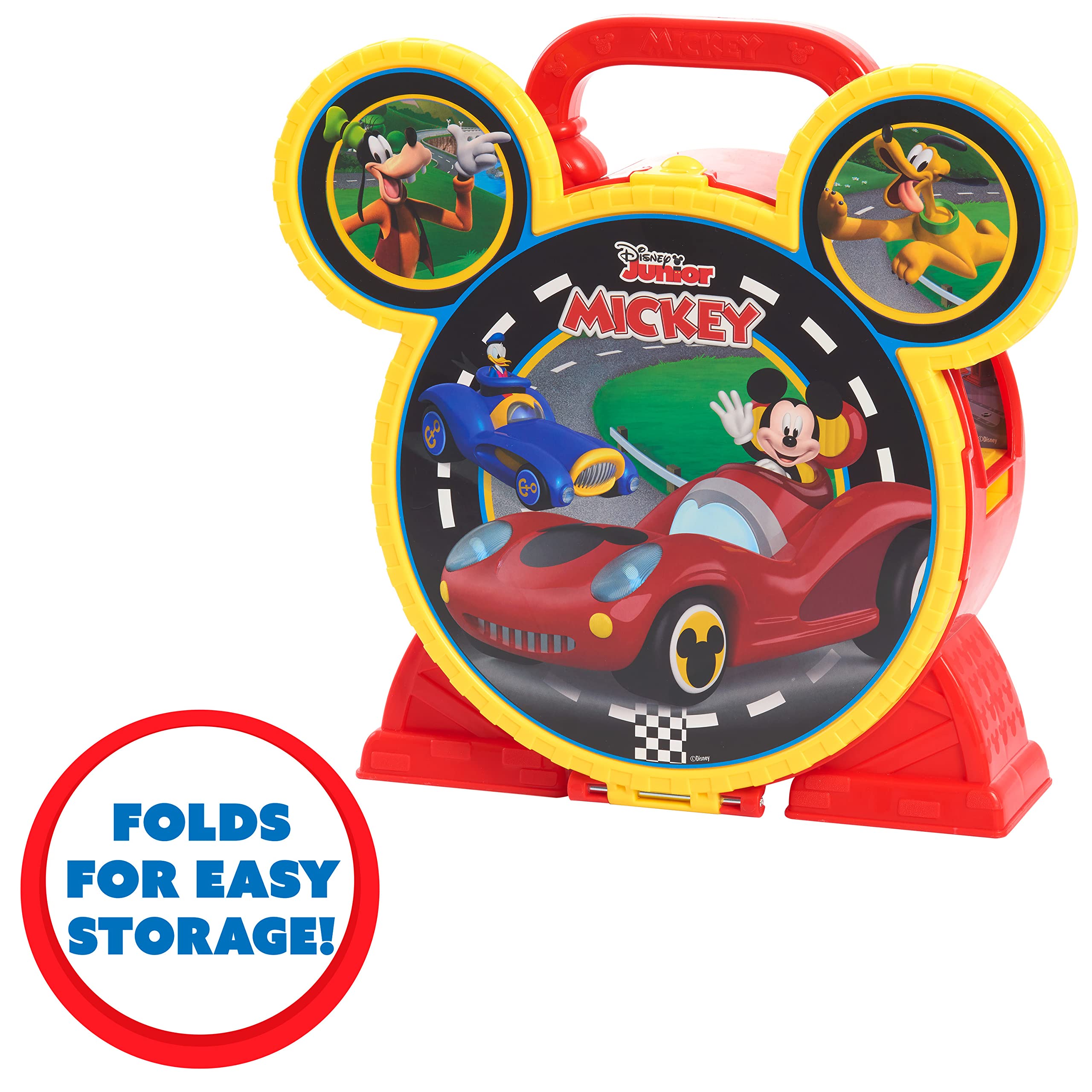 Foto 7 pulgar | Playset Disney Junior De Mickey Mouse Stow 'n Go Garage Con 2 Coches - Venta Internacional.