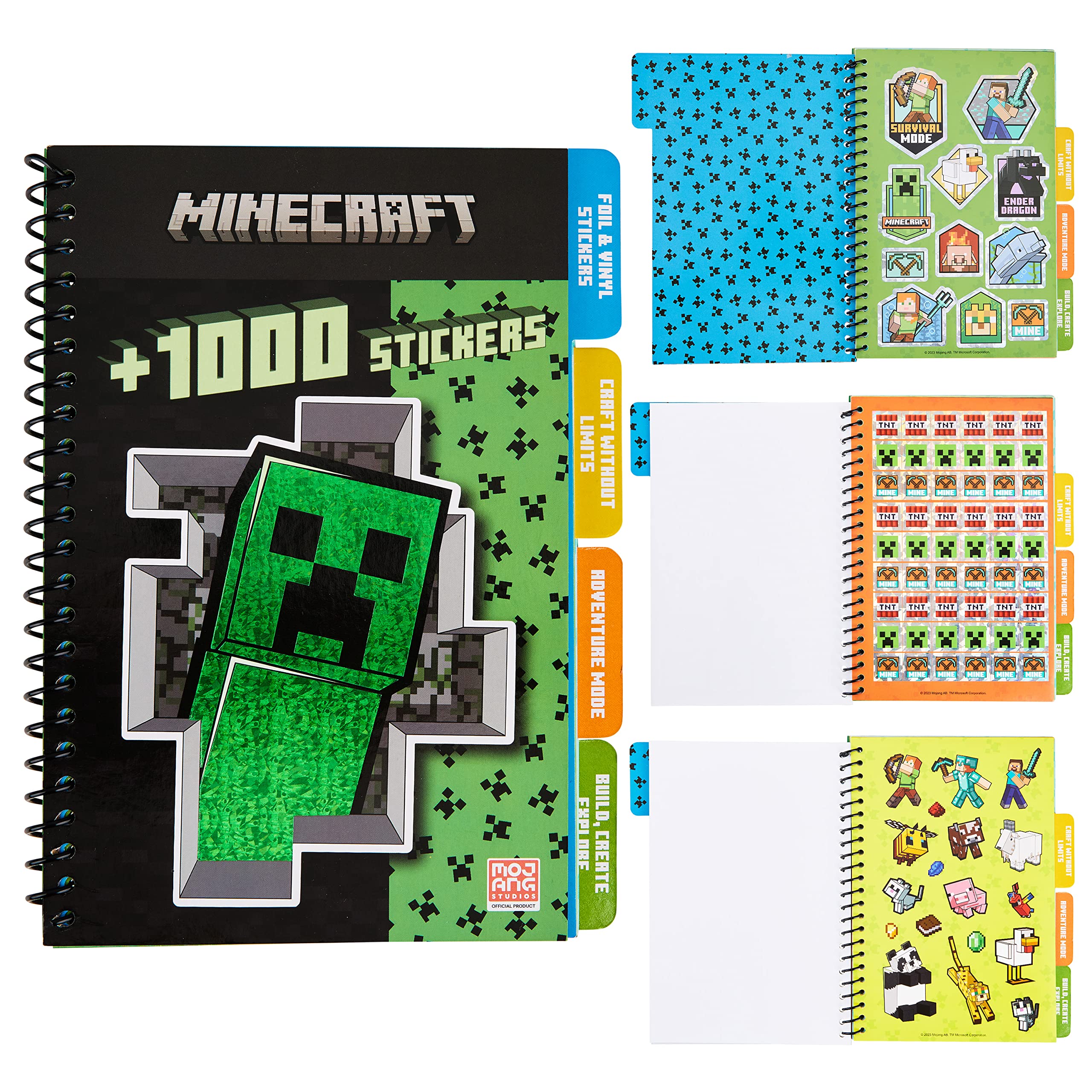 Foto 2 pulgar | Libro De Pegatinas Minecraft Para Niños Con Más De 1000 Pegatinas Y 28 Hojas - Venta Internacional.