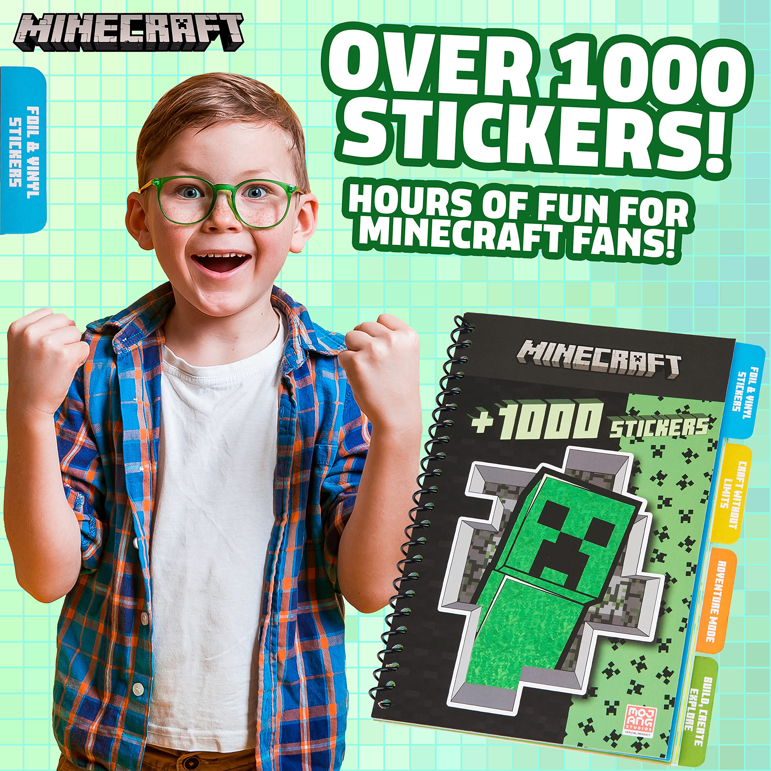 Foto 4 pulgar | Libro De Pegatinas Minecraft Para Niños Con Más De 1000 Pegatinas Y 28 Hojas - Venta Internacional.
