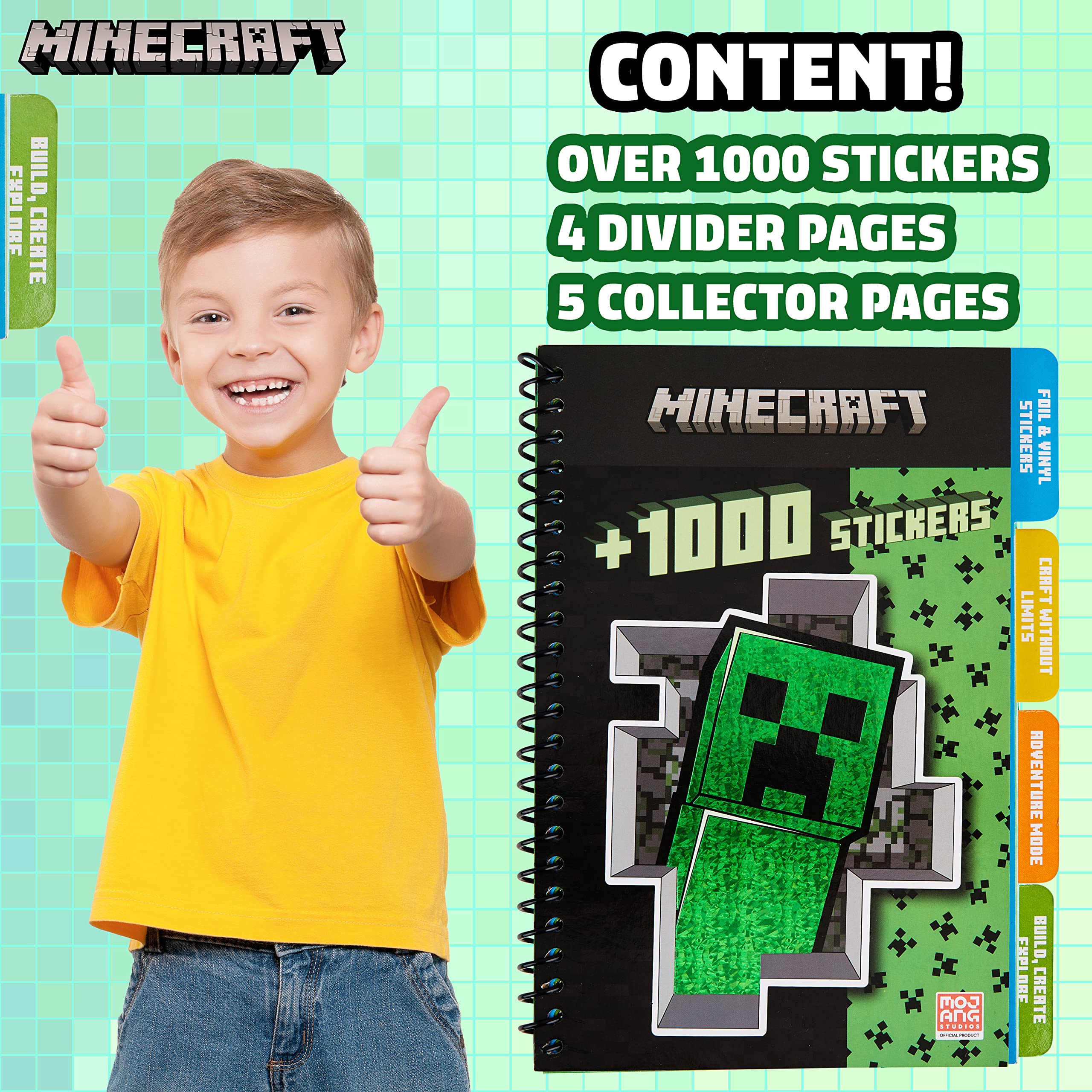 Foto 7 pulgar | Libro De Pegatinas Minecraft Para Niños Con Más De 1000 Pegatinas Y 28 Hojas - Venta Internacional.