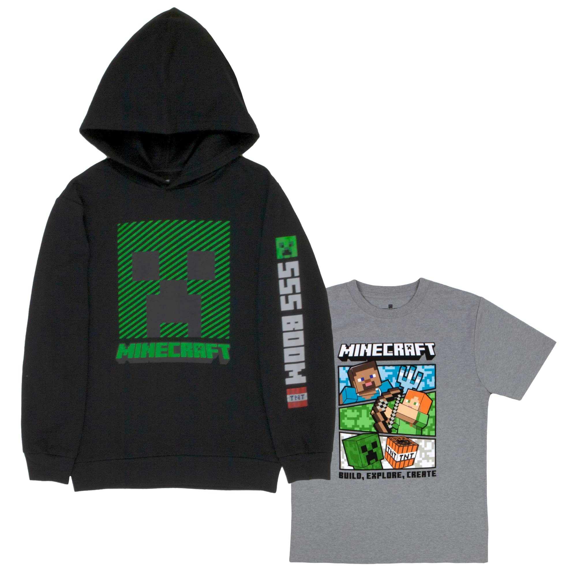 Conjunto De Ropa Minecraft, Sudadera Con Capucha Y Camiseta Para Niños, Talla 8 - Venta Internacional.
