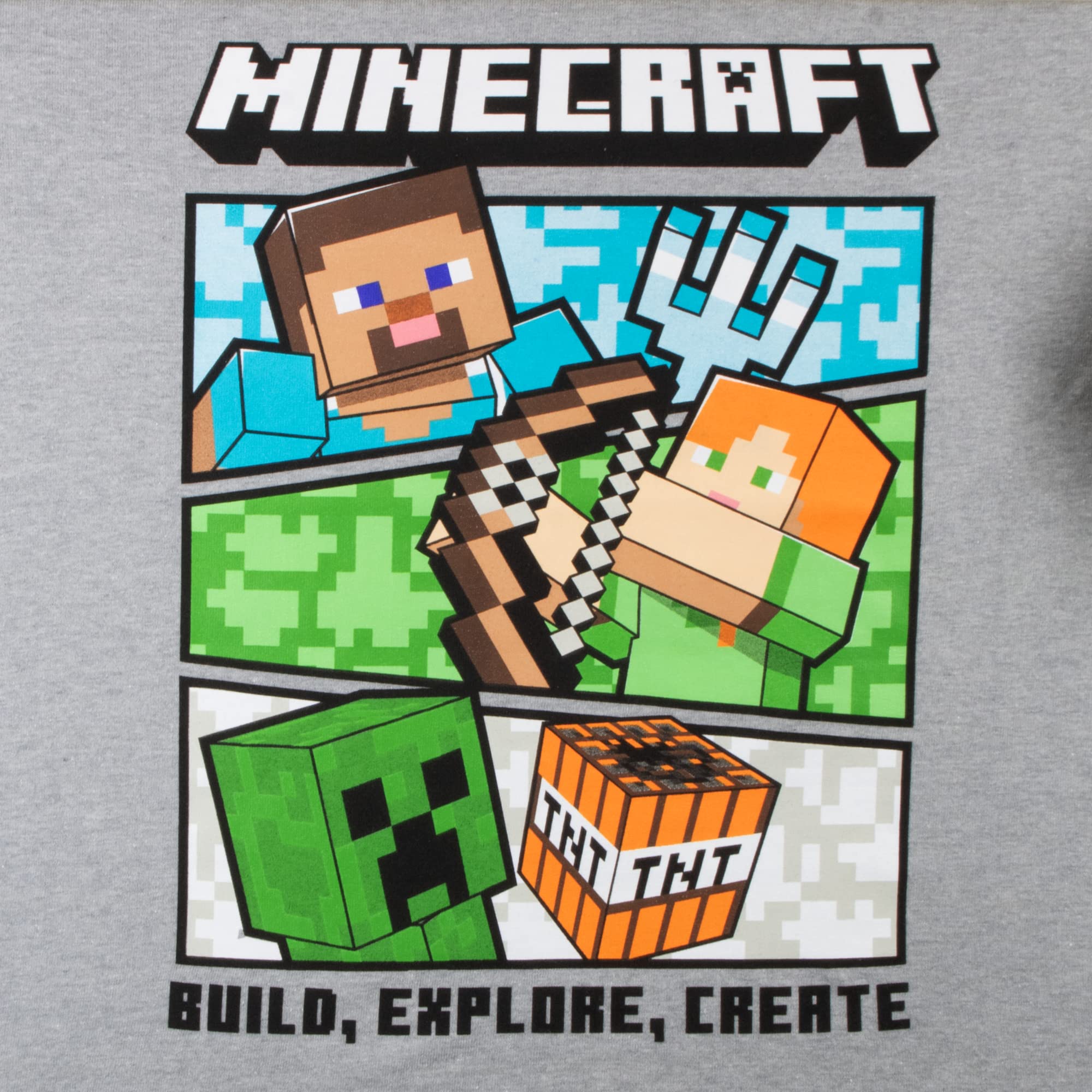 Foto 5 | Conjunto De Ropa Minecraft, Sudadera Con Capucha Y Camiseta Para Niños, Talla 8 - Venta Internacional.