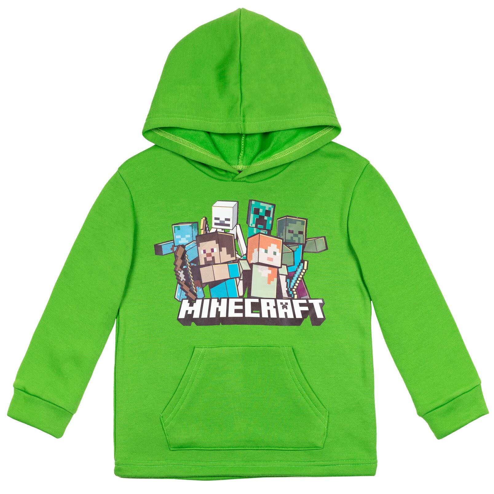 Sudadera Con Capucha Minecraft Mobs Alex Steve Para Niños Verdes De 7 A 8 Años - Venta Internacional.