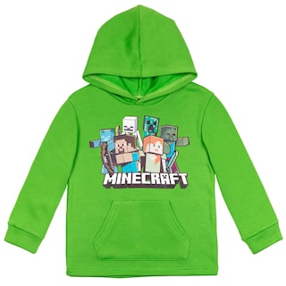 Foto 1 | Sudadera Con Capucha Minecraft Mobs Alex Steve Para Niños Verdes De 7 A 8 Años - Venta Internacional.