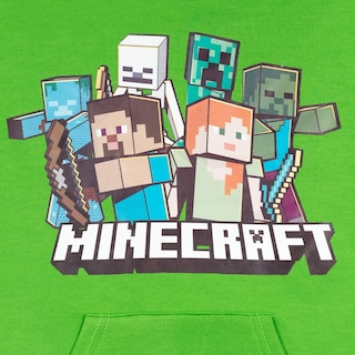 Foto 5 | Sudadera Con Capucha Minecraft Mobs Alex Steve Para Niños Verdes De 7 A 8 Años - Venta Internacional.