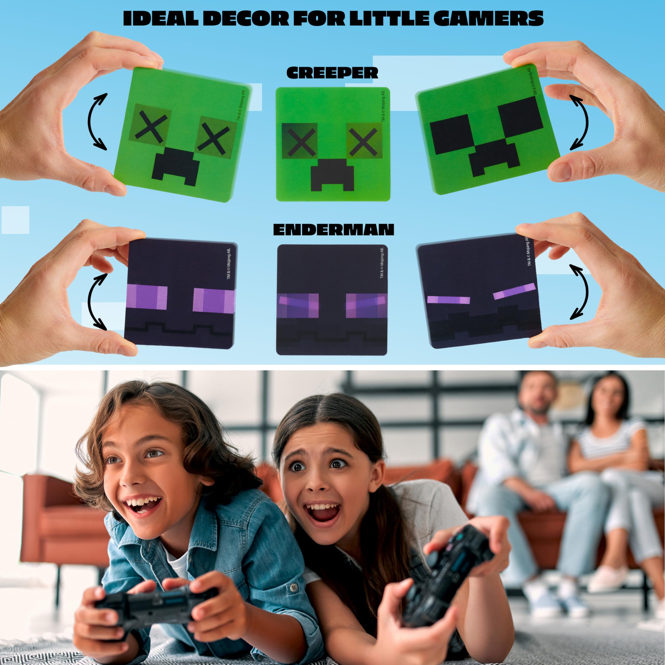 Foto 6 | Pegatinas Minecraft 3d Para Niños, Paquete De 5, Con Licencia Oficial - Venta Internacional.