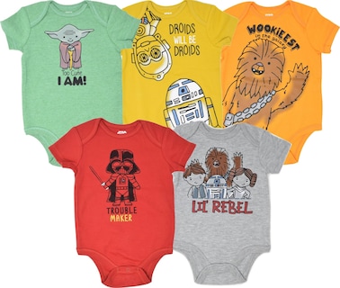 Foto 1 | Body Star Wars Para Bebés Y Niños, Paquete De 5, 6 A 9 Meses, Princesa Leia - Venta Internacional.