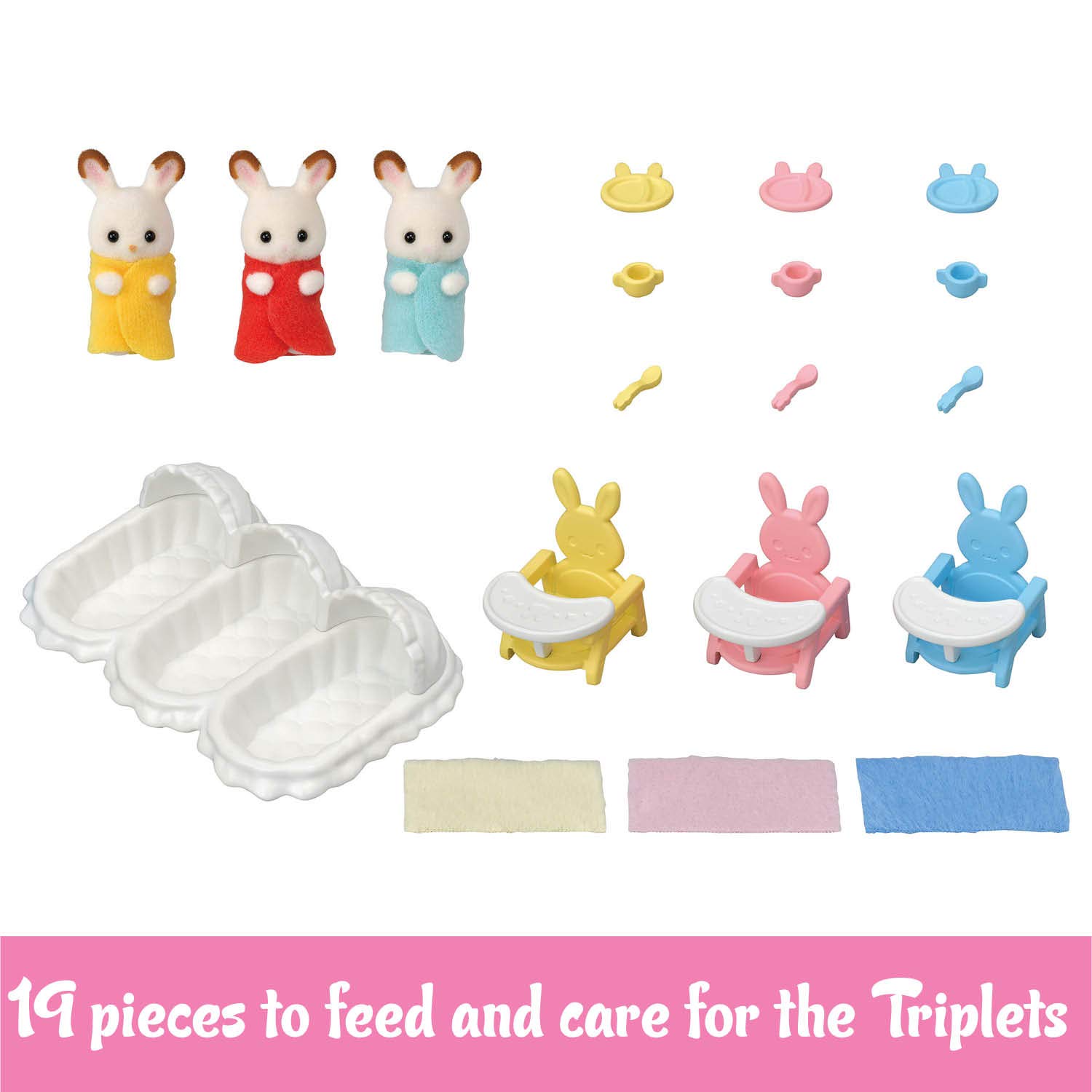 Foto 3 pulgar | Set De Cuidado Para Trillizos Calico Critters De Dollhouse Playset Con Acc - Venta Internacional.