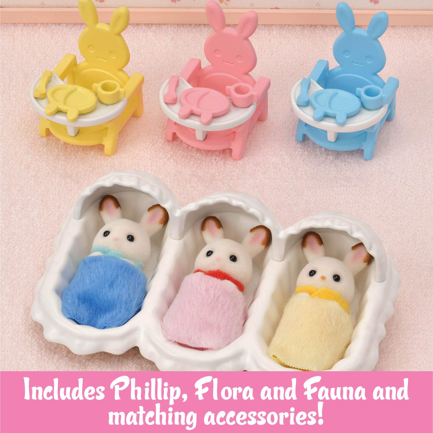 Foto 5 pulgar | Set De Cuidado Para Trillizos Calico Critters De Dollhouse Playset Con Acc - Venta Internacional.
