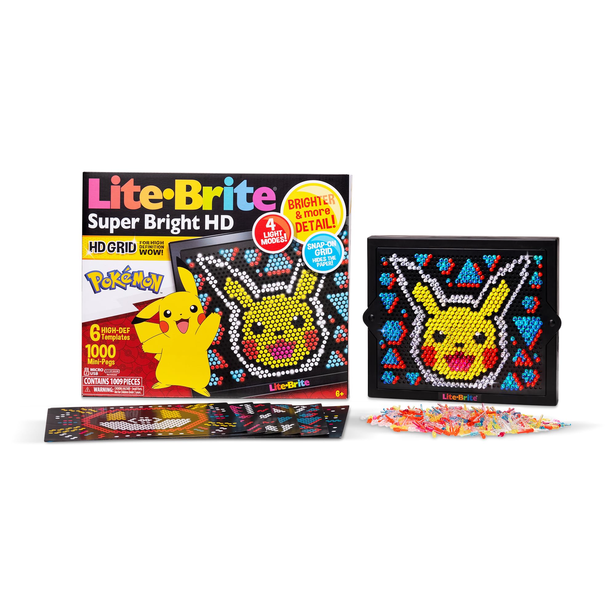 Foto 2 pulgar | Edición Pokémon Hd Super Bright De Lite Brite, Más De 6 Años - Venta Internacional.