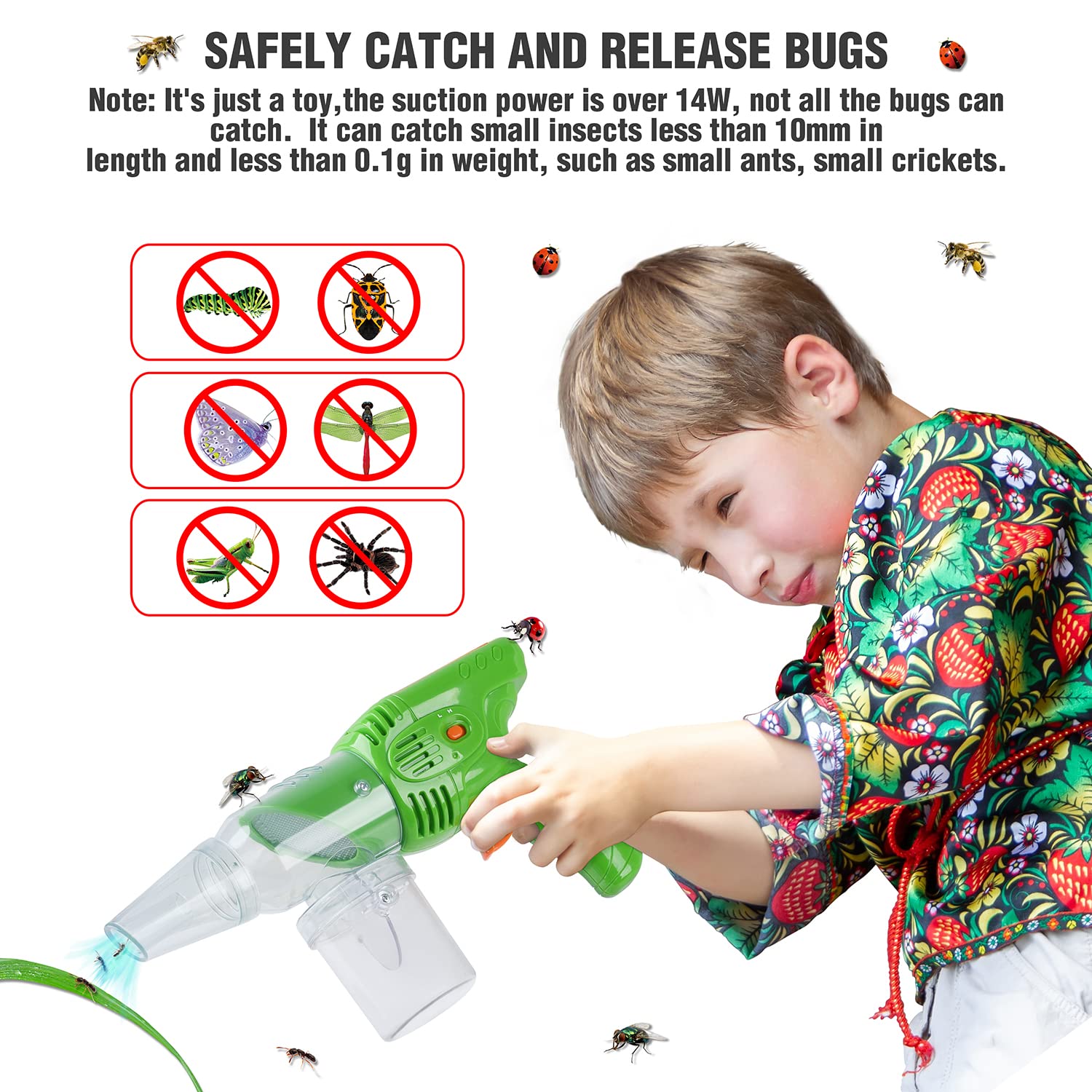 Foto 4 | Kit Cazador de Insectos Play Bug Catcher Aspiradora con Critter Habitat - Venta Internacional